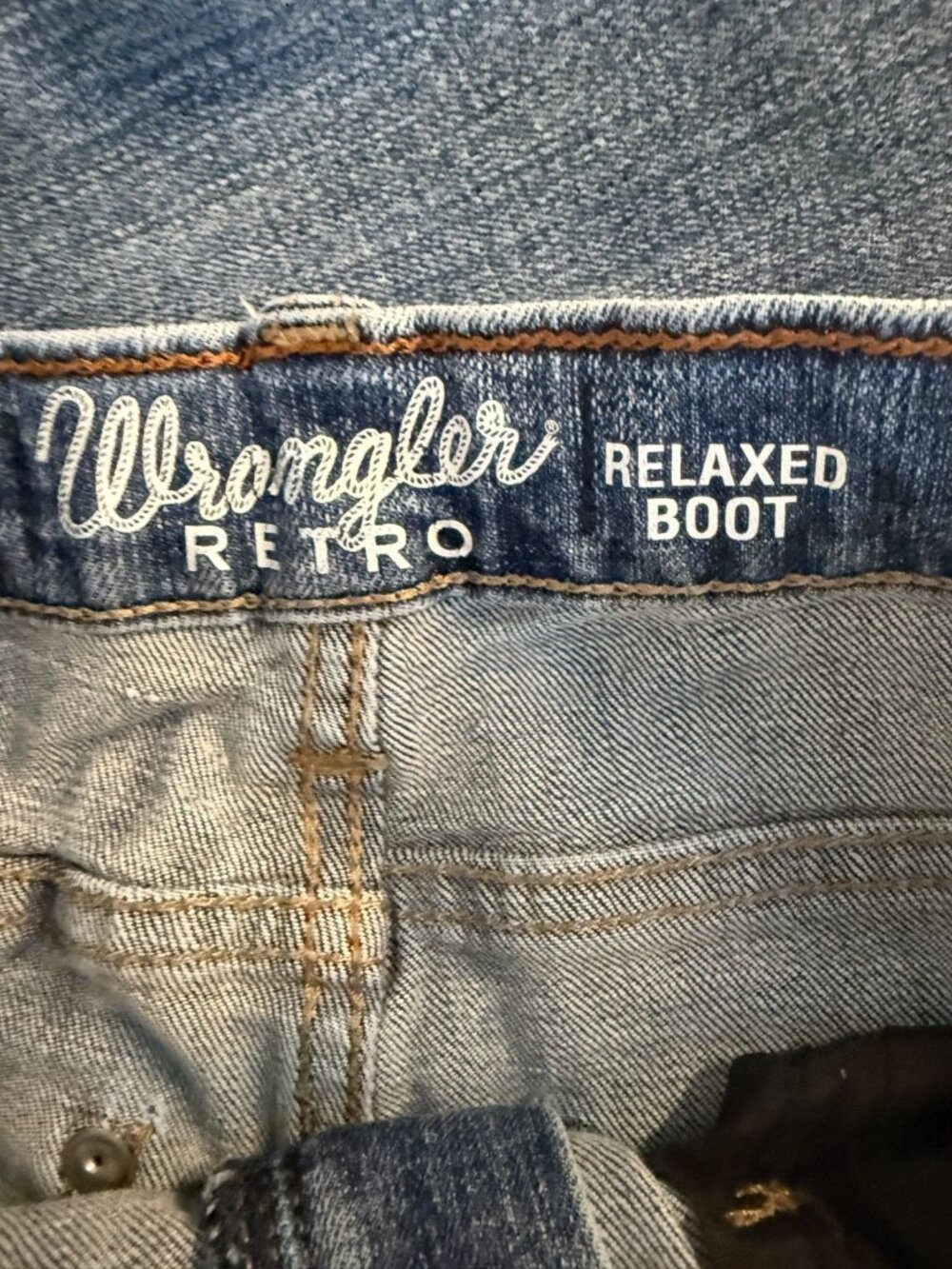 Wrangler Girls 16 Retro Relaxed Boot Jeans Blue Denim Western 1029 - Picture 7 of 9